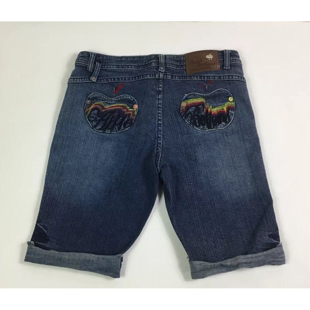 Apple Bottoms Shorts Embroidered Logo Cuffed Bermuda med rise Junior Size 7/8